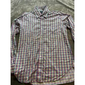 Tailorbyrd Shirt M Colorful Plaid Button Up Long‎ Sleeve Casual Mens